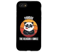 Vintage Pandas La Ragione Io Sorriso Retro Panda Amante Custodia per iPhone SE (2020) / 7/8