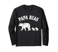 Vintage Papa Bear con 2 Due Cuccioli papà Padre Maglia a Manica