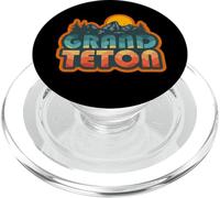 Vintage Parco Nazionale Grand Teton Escursioni in montagna Retro anni '80 PopSockets PopGrip per MagSafe