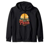 Vintage Parigi Francia Viaggio Souvenir Regalo Felpa con Cappuccio