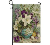 vintage pasqua giardino bandiera giglio medievale vittoriano euro lusso antico vaso di fiori verde lino decorazione festa recinzione verticale vacanza prato doppio lato campeggio stagionale cortile
