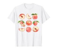 Vintage Peaches Graphic Cute Women Summer Fruit Maglietta