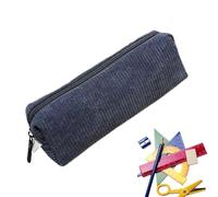 Vintage Pencil Case | Vintage Large Capacity Stationery Pouch | Soft Pencil Bag, Multipurpose Pencil Pouch for Pens, Markers, Eraser, blu, vedi descrizione, Vedi descrizione