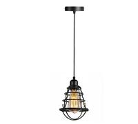 Vintage Pendente a Soffitto Luce Rétro Industriale Metallo Uccello Gabbia Kit Di