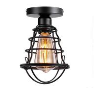 Vintage Pendente a Soffitto Luce Rétro Industriale Metallo Uccello Gabbia Kit Di