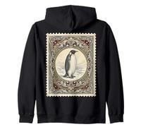 Vintage Penguin Antarctic Wildlife Felpa con Cappuccio