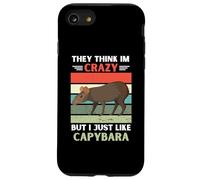 Vintage pensano che io sia pazzo, ma mi piace proprio Capybara Lover Custodia per iPhone SE (2020) / 7 / 8