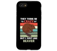 Vintage pensano che io sia pazzo, ma mi piace solo Beaver Lover Custodia per iPhone SE (2020) / 7/8