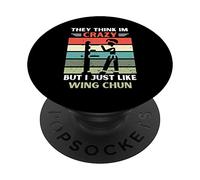 Vintage pensano che io sia pazzo, ma mi piace solo Wing Chun Lover PopSockets PopGrip Adesivo