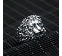Vintage Personalità Maschile Animale Re Leone Anello Regali Di Moda per L'Amante Argento, Ventiquattro #, OZZKI, D'argento, ventidue#