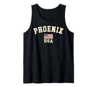 Vintage Phoenix USA Bandiera Americana Arizona Souvenir Retro Canotta