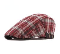 Vintage Piatto Basco Cappello a Righe Plaid Coppola Edera Regolabile Uomo Donna