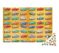 Vintage Pickup Trucks 1000 Pezzi Cartone Resistente Puzzle Premium Amanti Del Famiglia Sollievo Dello Stress Regali Pacchetto Valore 38x26cm/1000pcs