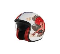 Premier Helmets Vintage Pin Up8 Bm 22.06 Open Face Helmet Rosso,Bianco M