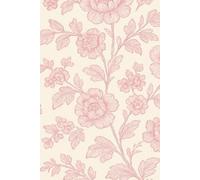 Vintage Pink Floral Pattern - Toile Inspired Botanical Print: 6"x9" Paperback Lined Journal - 100 Pages for Creative Ideas, Goals, and Daily Writing