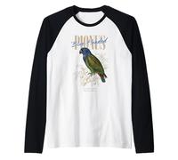 Vintage pionus dalla Testa Blu Birdwatching Natura Uccelli Amore Maglia con Maniche Raglan