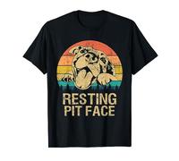 Vintage Pitbull Resting Pit Face - Divertente Pitbull Lovers Maglietta