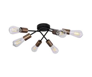 VINTAGE plafoniera illuminazione sala da pranzo lampada ottone antico nero