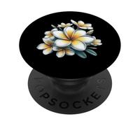 Vintage Plumeria Bianco Floreale Tropical Bloom Estate PopSockets PopGrip Adesivo