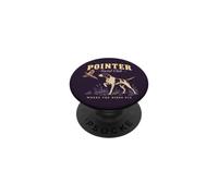 Vintage Pointer Bird Caccia Cane Dove Gli Uccelli Volano PopSockets PopGrip Adesivo