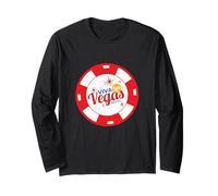 Vintage Poker Chip Las Vegas Viaggio Souvenir Viva Las Vegas Maglia a Manica