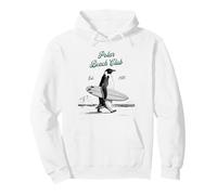 Vintage Polar Beach-Club Pinguino Surfer Felpa con Cappuccio
