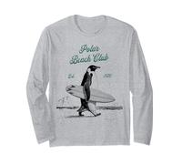 Vintage Polar Beach-Club Pinguino Surfer Maglia a Manica