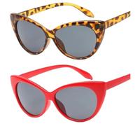Vintage Polarized Cat Eye Sunglasses for Women,New Design Driving Sun Glasses,Cat Sunglasses, Giallo/Rosso