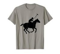 Vintage Polo Silhouette Equitazione Sport Cavaliere Maglietta