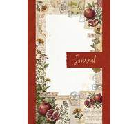 Vintage Pomegranate Botanical Journal Pages - 6x9 Decorative Paper - 100 Rich Herbal Sheets for Cottagecore Lovers with Pomegranate Illustrations, Ivy