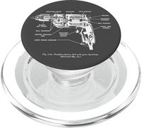 Vintage Portable Electric Drill Blueprint Diagram Graphic PopSockets PopGrip per MagSafe