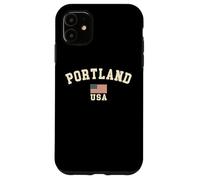 Vintage Portland USA bandiera americana Oregon souvenir retrò Custodia per iPhone 11