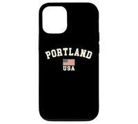 Vintage Portland USA bandiera americana Oregon souvenir retrò Custodia per iPhone 12/12 Pro