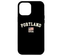 Vintage Portland USA bandiera americana Oregon souvenir retrò Custodia per iPhone 12 Pro Max