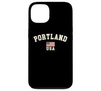 Vintage Portland USA bandiera americana Oregon souvenir retrò Custodia per iPhone 13
