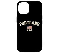 Vintage Portland USA bandiera americana Oregon souvenir retrò Custodia per iPhone 14