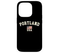 Vintage Portland USA bandiera americana Oregon souvenir retrò Custodia per iPhone 14 Pro