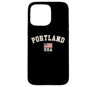 Vintage Portland USA bandiera americana Oregon souvenir retrò Custodia per iPhone 15 Pro Max
