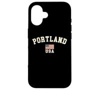 Vintage Portland USA bandiera americana Oregon souvenir retrò Custodia per iPhone 16
