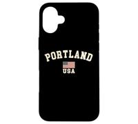Vintage Portland USA bandiera americana Oregon souvenir retrò Custodia per iPhone 16 Plus