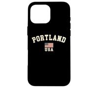 Vintage Portland USA bandiera americana Oregon souvenir retrò Custodia per iPhone 16 Pro Max