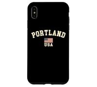 Vintage Portland USA bandiera americana Oregon souvenir retrò Custodia per iPhone XS Max