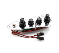 Vintage Pre Pieno Caricato Chitarra Basso Piastra di Controllo Cablaggio Cablaggio Interruttore Manopola Kit Per Jazzes Bass Parte di Ricambio Completamente Caricato Piastra di Controllo Precablata