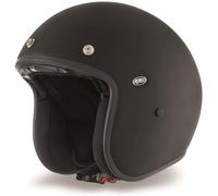 Vintage Premier Jet Fibra Moto Casco LED Petit Classico U9 Nero Lucido