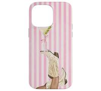 Vintage Preppy cowgirl Boot & Coquette Martini Strisce Rosa Custodia per iPhone 14 Pro Max