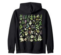 Vintage Pressed Flowers Blooming Floral Boho Wildflowers Felpa con Cappuccio