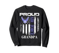 Vintage Proud Air Force Nonno con Bandiera Americana Regalo Felpa