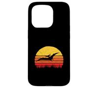 Vintage Pterodactyl Dinosaur Retro Sun Custodia per iPhone 15 Pro
