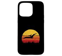 Vintage Pterodactyl Dinosaur Retro Sun Custodia per iPhone 15 Pro Max