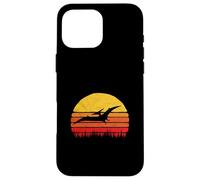 Vintage Pterodactyl Dinosaur Retro Sun Custodia per iPhone 16 Pro Max